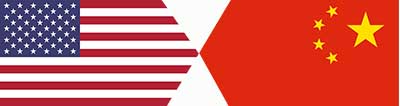 US and China Flags